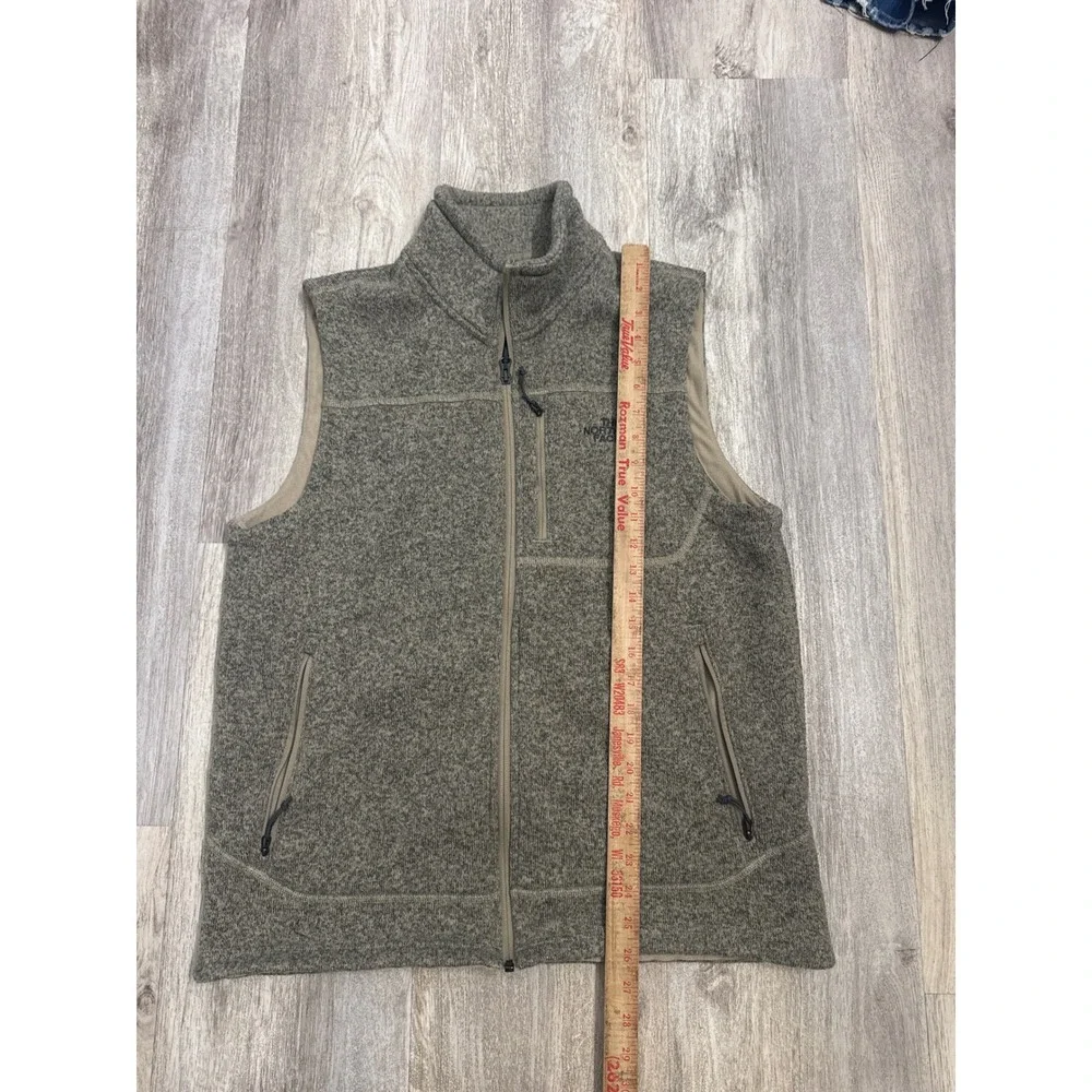 The North Face Mens Gordon Lyons Full Zip Fleece Vest Heather Gray Large